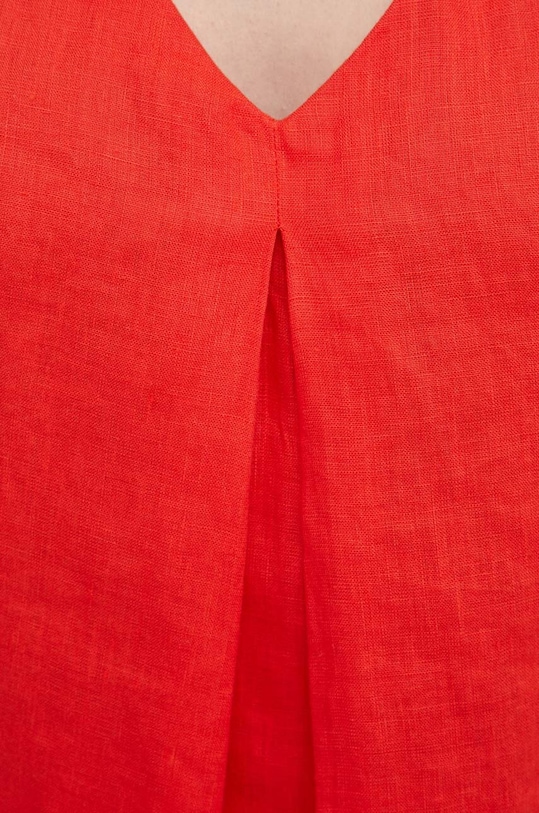 United Colors of Benetton bluză din in 5BMLDQ06W rosu