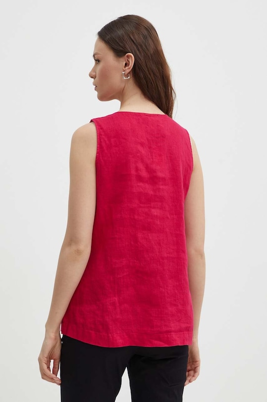 Одяг Льняна блузка United Colors of Benetton 5BMLDQ06W рожевий