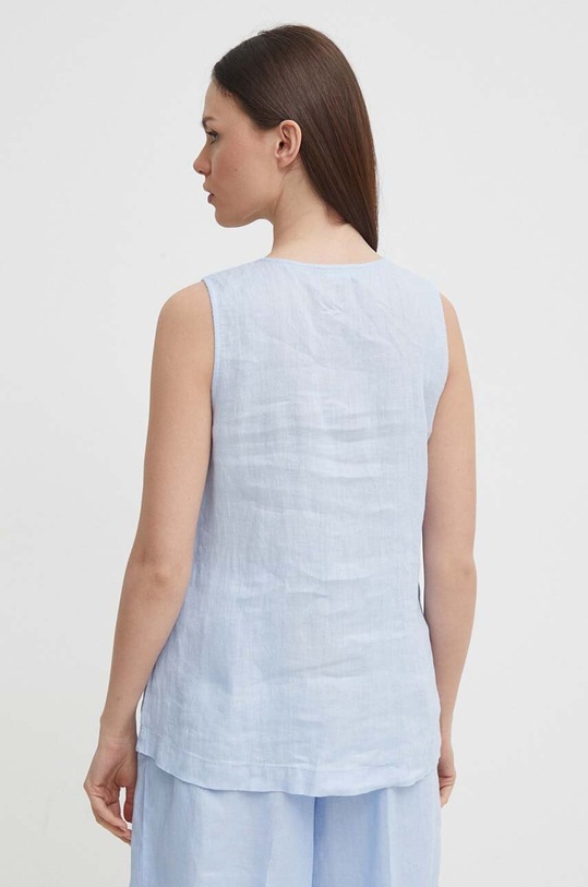 Oblečení Lněná halenka United Colors of Benetton 5BMLDQ06W modrá