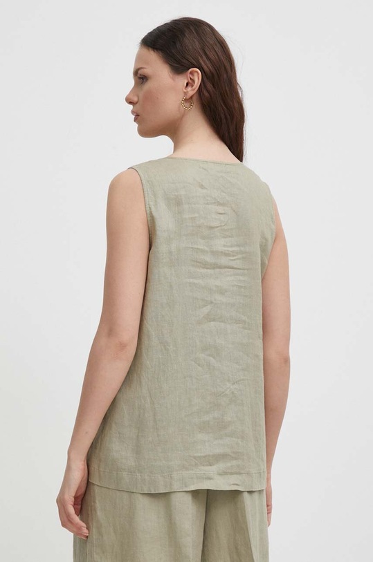 Oblečení Lněná halenka United Colors of Benetton 5BMLDQ06W zelená