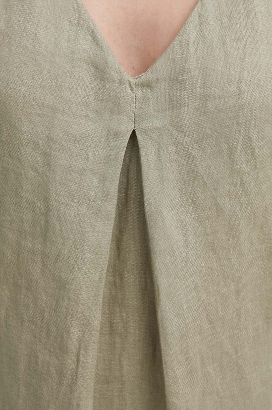 Lněná halenka United Colors of Benetton 5BMLDQ06W zelená