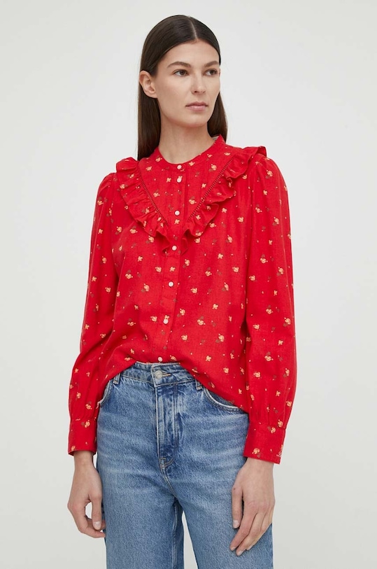 Lanena košulja Levi's Planet friendly crvena A7356