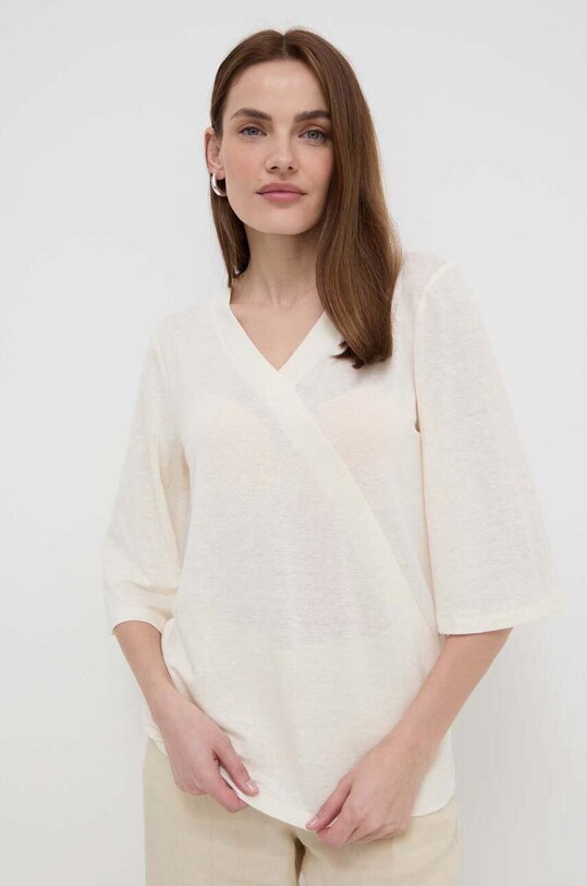 Льняна блузка Max Mara Leisure casual бежевий 2416941058600