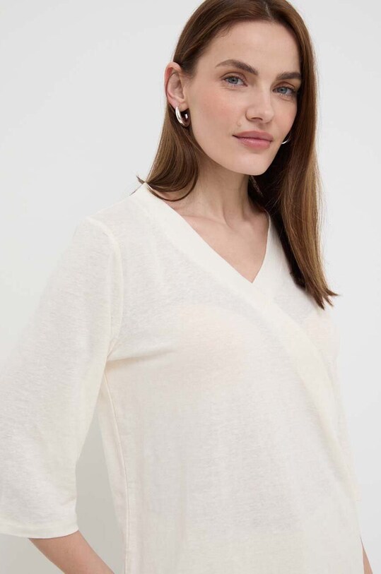 Льняна блузка Max Mara Leisure бежевий 2416941058600