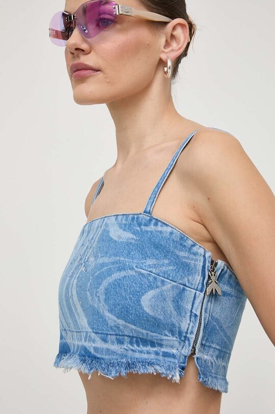 Patrizia Pepe top jeansowy niebieski 2C1546.D073