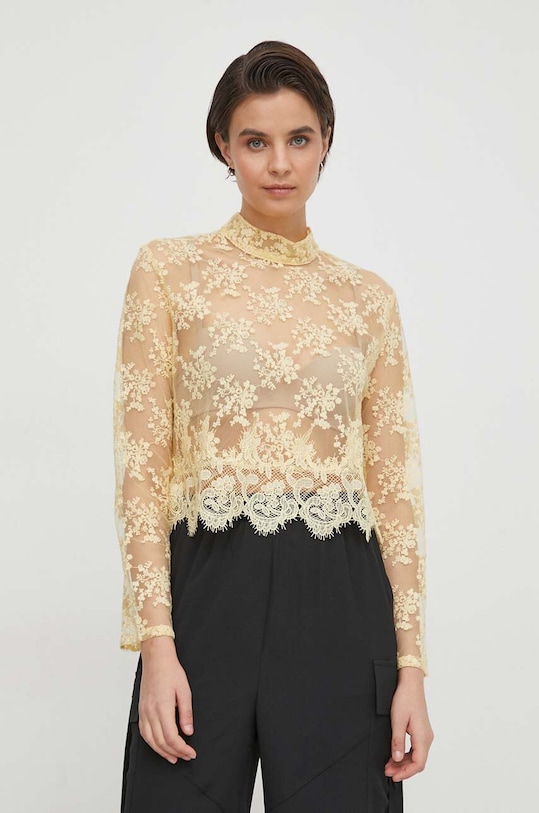 Блузка Sisley casual жовтий 5XDMLQ06B