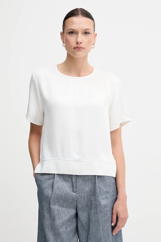 Sisley bluza uni alb 52BZLQ075