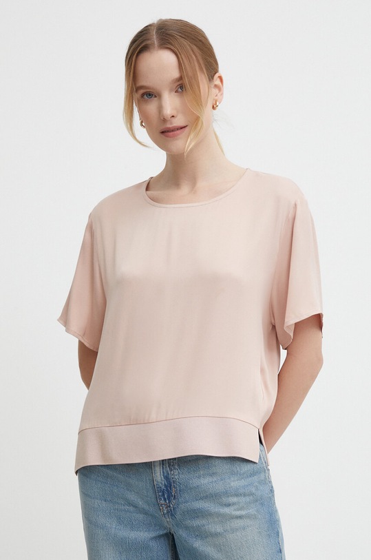 Sisley bluzka casual różowy 52BZLQ075