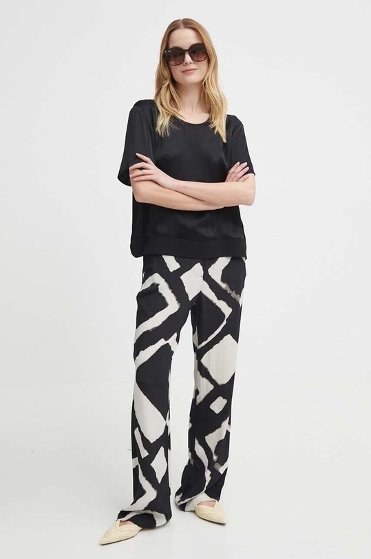 Sisley bluzka 52BZLQ075 czarny SS25