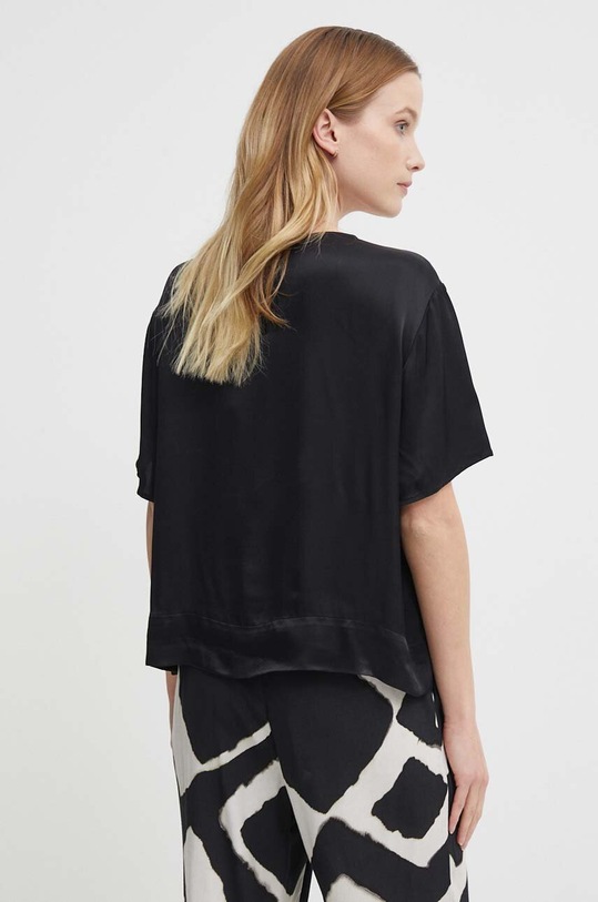 Odzież Sisley bluzka 52BZLQ075 czarny