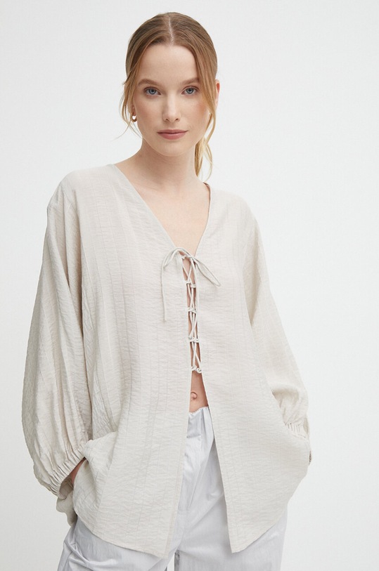 Sisley koszula beżowy 5OBLLQ06Y