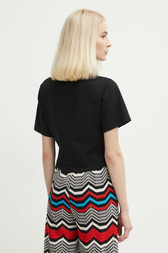 Odzież Sisley t-shirt bawełniany 3AIRL105H czarny