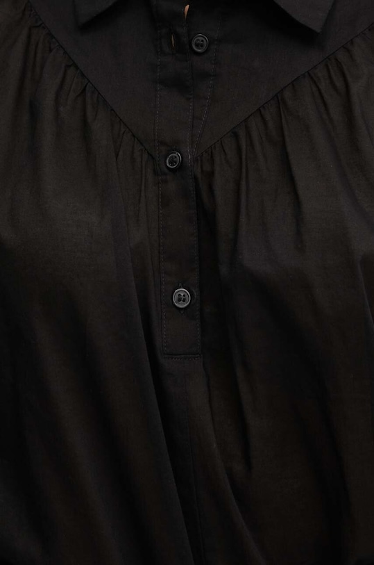 Sisley bluzka bawełniana 5HO1LQ06T czarny