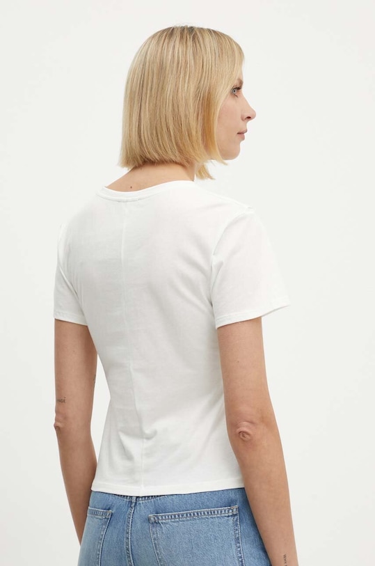 Odzież Sisley t-shirt bawełniany 3LANL105D beżowy