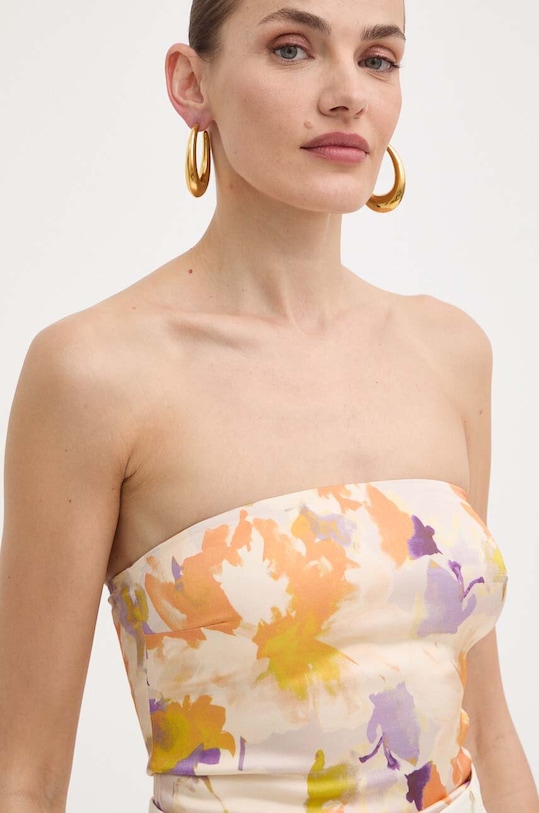 Μπλουζάκι Patrizia Pepe με ελαστάν πορτοκαλί 2C1567.A427