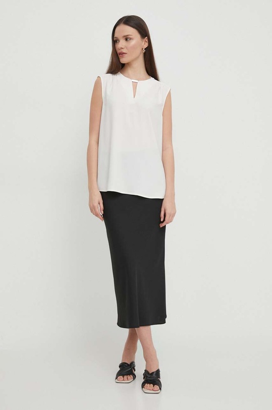 Calvin Klein bluzka K20K207063 beżowy SS24