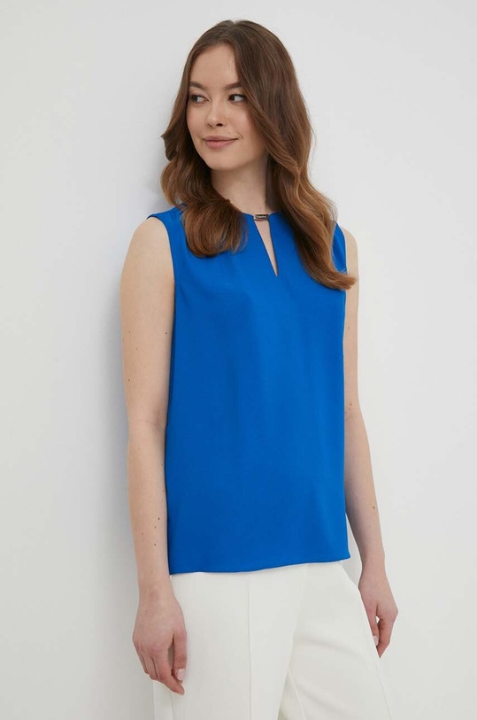 Halenka Calvin Klein hladký modrá K20K207063