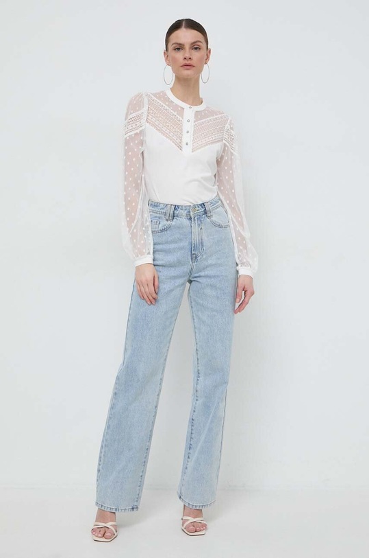 Morgan bluzka TSOFIE TSOFIE.OFF.WHITE beżowy SS24