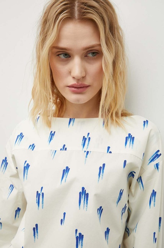 Хлопковая блузка Lovechild бежевый 24.2.701.2031