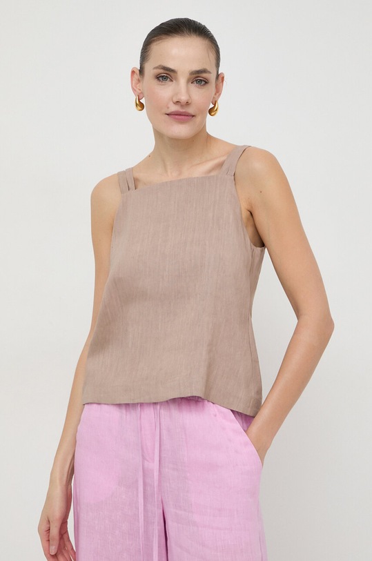 Marella top lniany beżowy 2413161025200