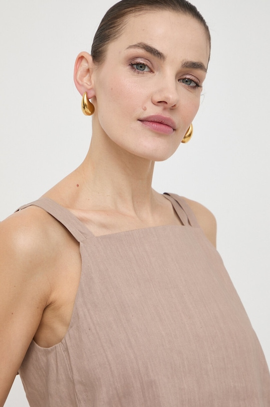 Marella top lniany 2413161025200 beżowy