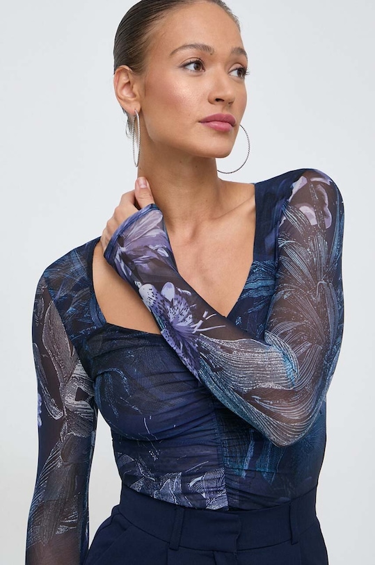 Blúzka Guess REYLA tmavomodrá W4GP24.KBAH2