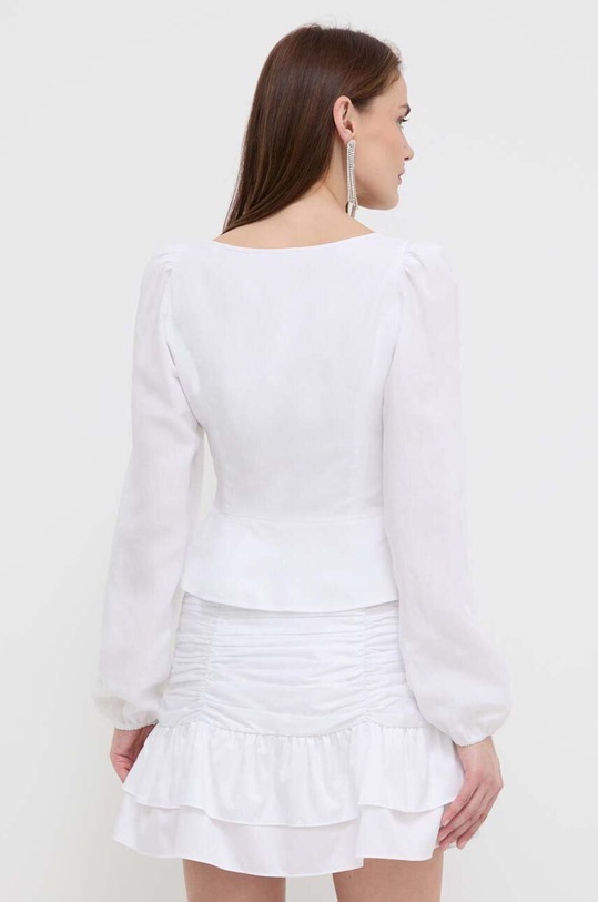 Odzież Guess bluzka z domieszką lnu FEDERICA W4GH88.WG7B0 biały
