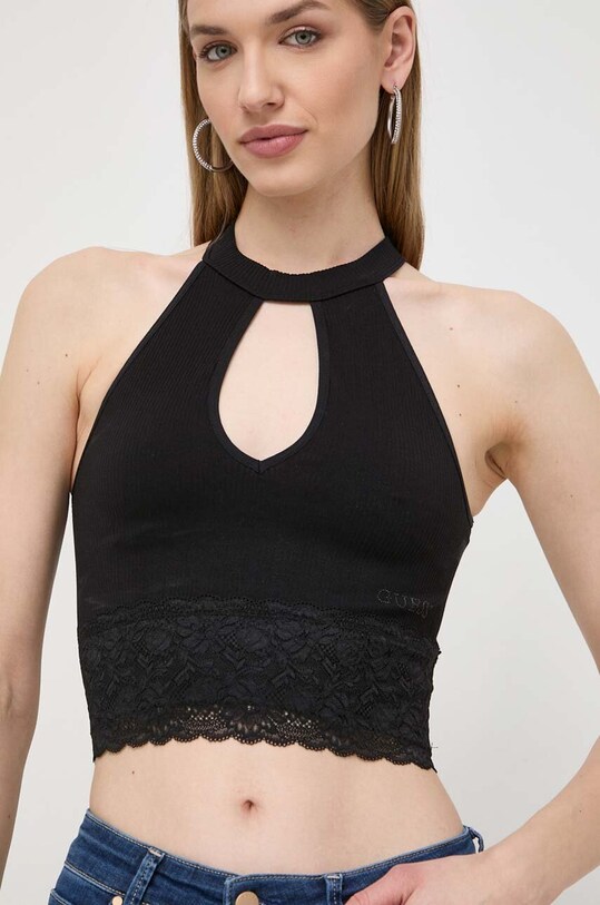Топ Guess slim чёрный W4GZ24.Z2ZN0