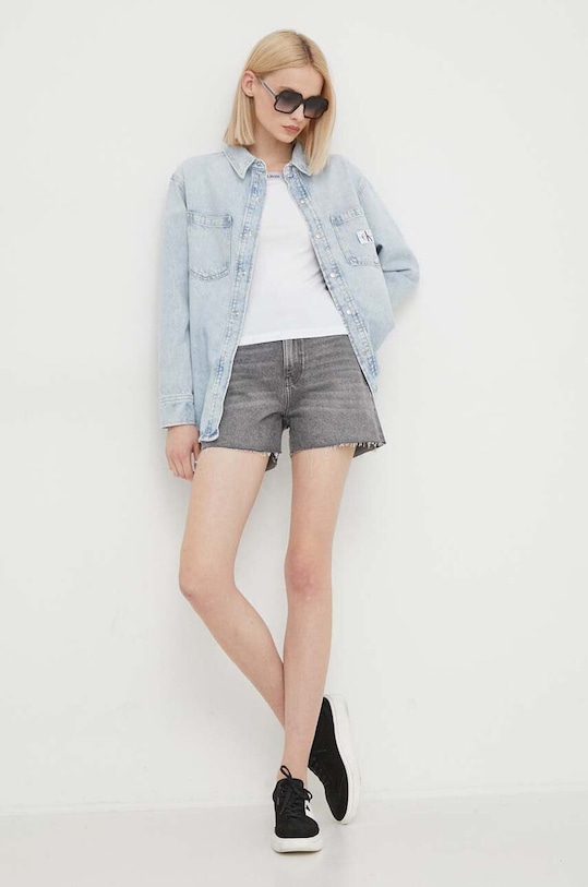 Calvin Klein Jeans tricou J20J223098 alb SS24