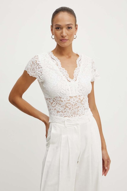 Morgan bluza DANSA uni alb DANSA.OFF.WHITE