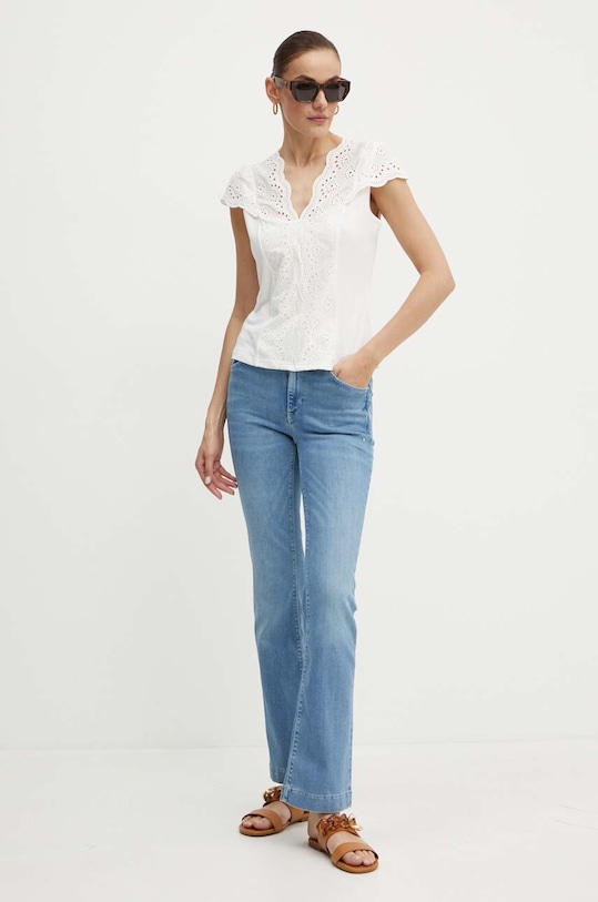 Morgan t-shirt DOLINE DOLINE.OFF.WHITE fehér SS24