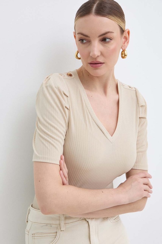 Morgan camicetta DOSTU slim beige DOSTU.LIN