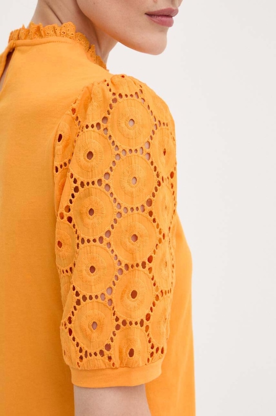 Morgan bluzka bawełniana DULIE DULIE.MANGUE pomarańczowy