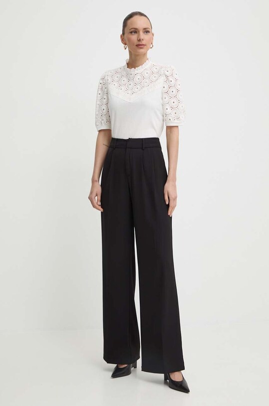 Morgan bluzka bawełniana DULIE DULIE.OFF.WHITE beżowy SS24