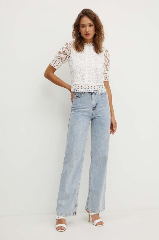Majica Morgan OLAY OLAY.OFF.WHITE bela SS25