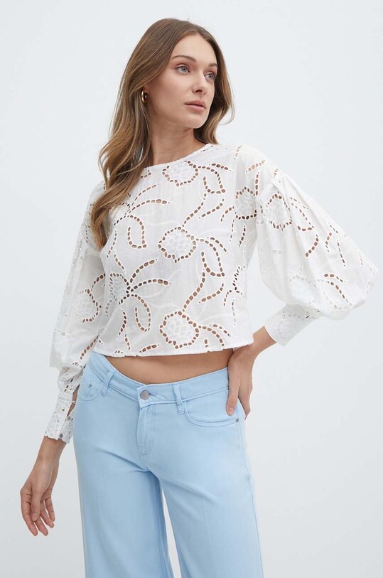 Morgan camicetta in cotone OSIA semplice bianco OSIA.OFF.WHITE