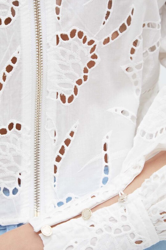 Morgan camicetta in cotone OSIA OSIA.OFF.WHITE bianco