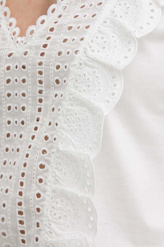 Morgan blúz pamutból TAROSA TAROSA.OFF.WHITE fehér