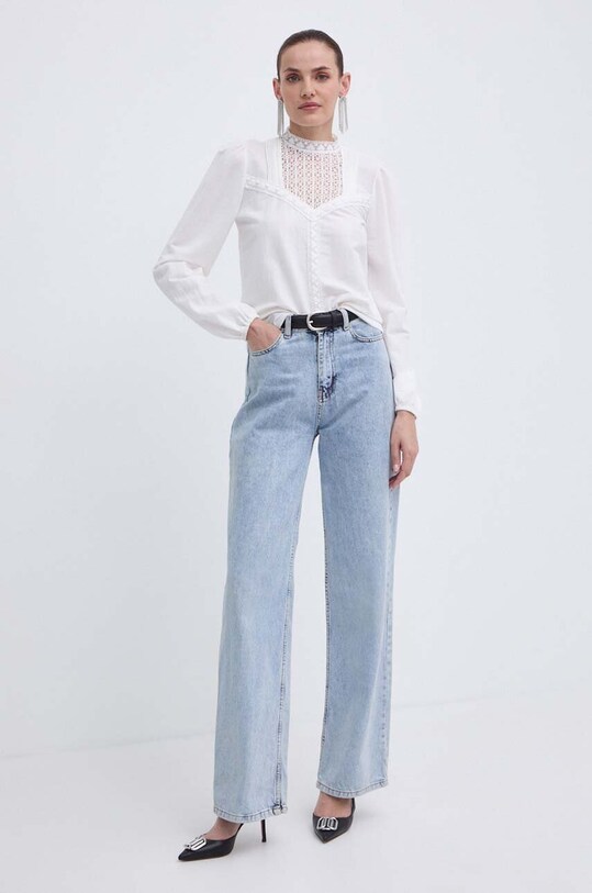 Μπλουζάκι Morgan TRIL TRIL TRIL.OFF.WHITE μπεζ SS24