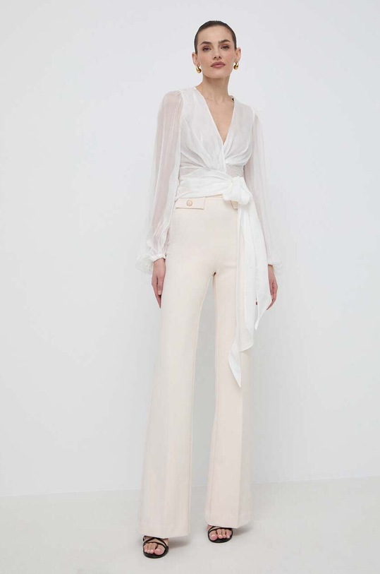 Elisabetta Franchi camicia in seta CA03242E2 bianco SS24