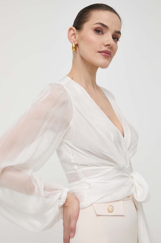 Elisabetta Franchi camicia in seta CA03242E2 bianco