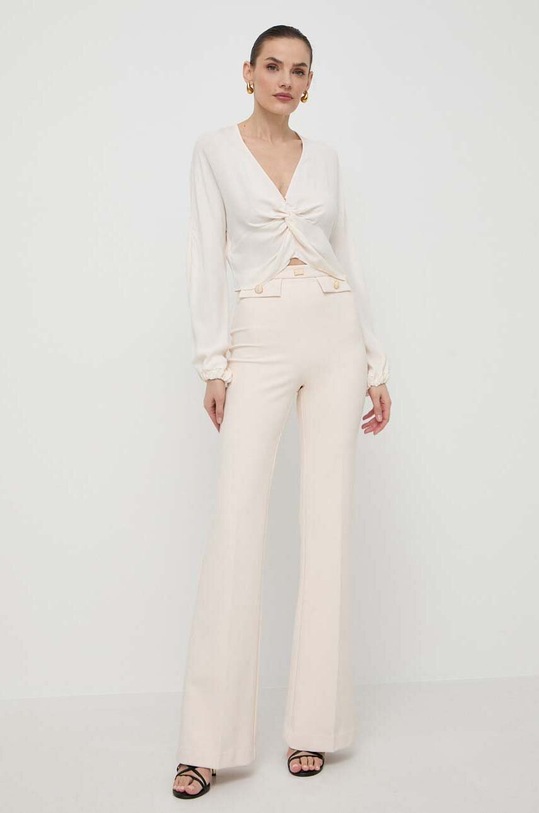 Elisabetta Franchi bluzka CA05142E2 beżowy SS24