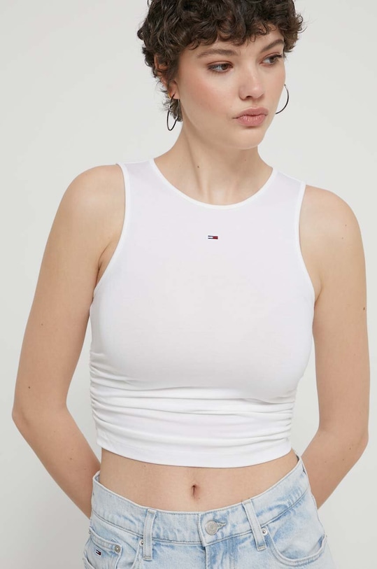 Топ Tommy Jeans slim бежевый DW0DW17893