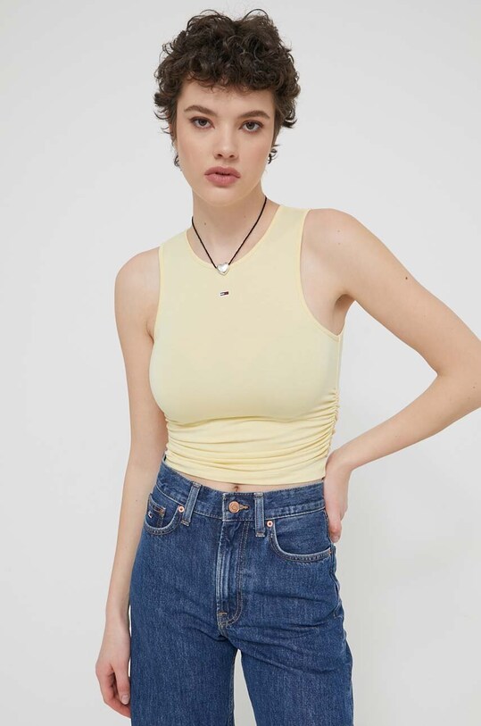 Tommy Jeans top galben DW0DW17893