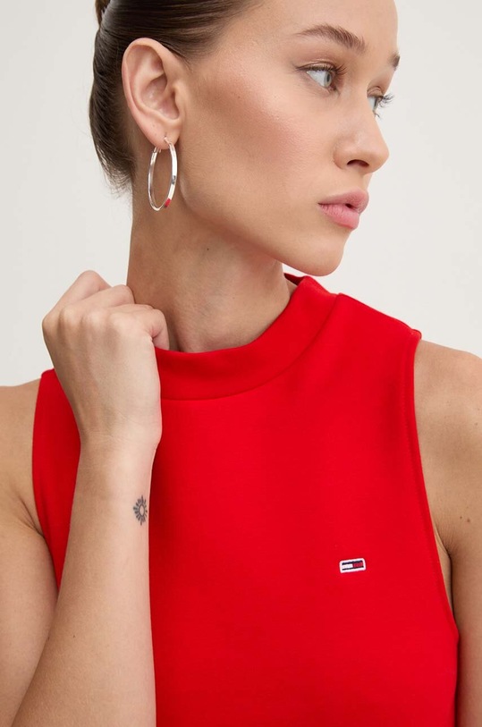 Top Tommy Jeans crvena DW0DW17985