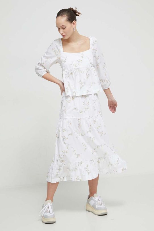 Tommy Jeans bluzka bawełniana DW0DW17806 beżowy SS24