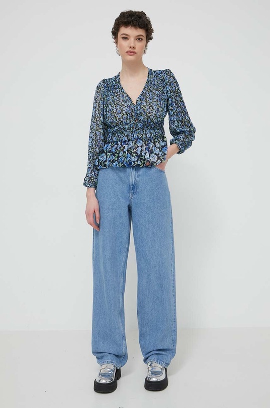 Πουκάμισο Desigual ZOÉ 24SWBW17 σκούρο μπλε SS24