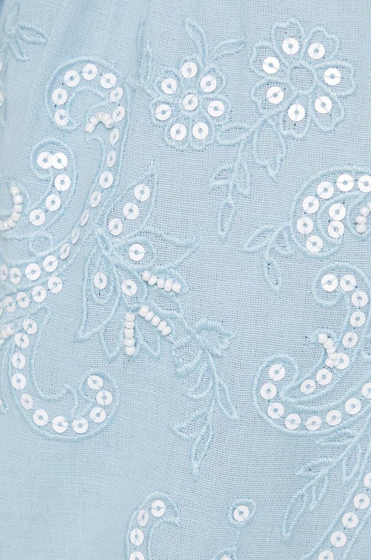 Desigual bluza din amestec de in 24SWBW06 albastru