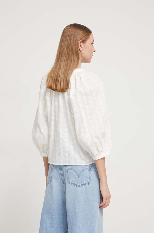 Odzież Desigual bluzka bawełniana JULIETA 24SWBW27 biały