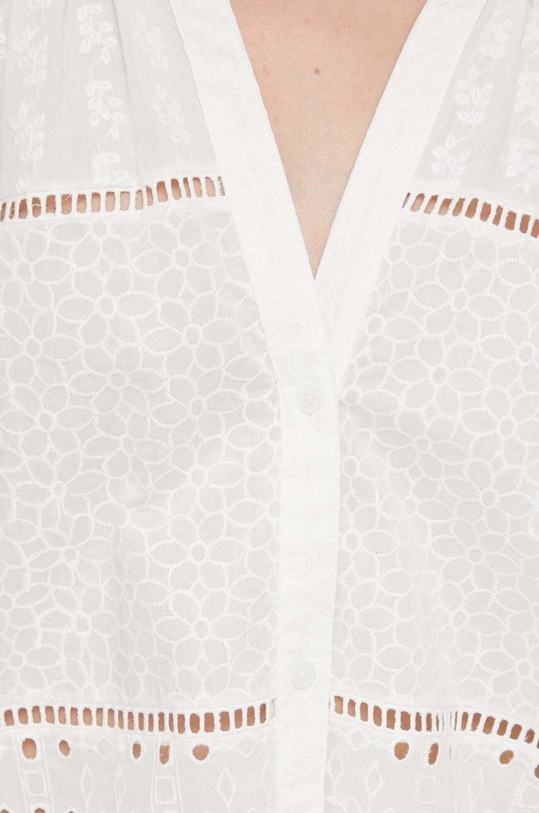 Desigual bluzka bawełniana JULIETA 24SWBW27 biały